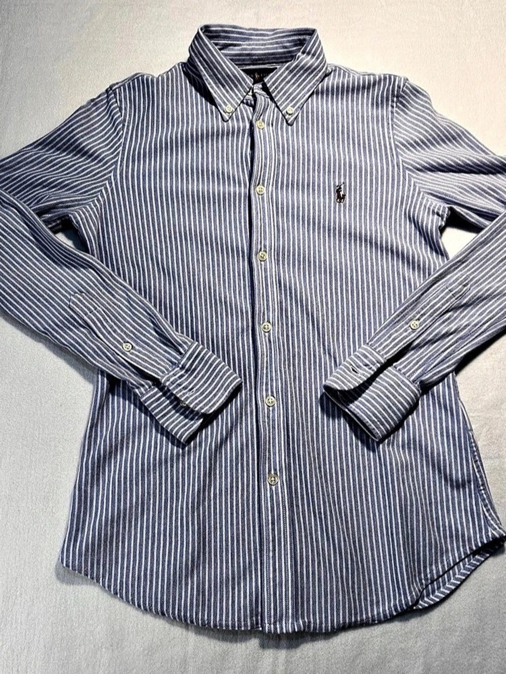 Polo Ralph Lauren Striped Oxford Button Down Shirt Pony Academia Preppy Coastal